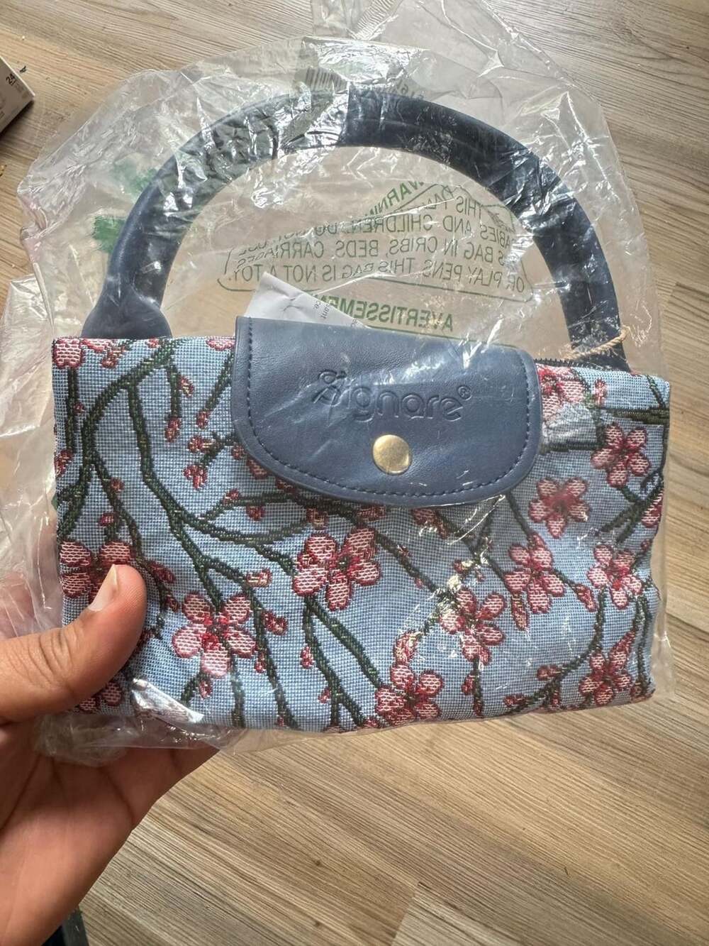 Signare Foldaway Bag Blossom and Swallow Tapestry